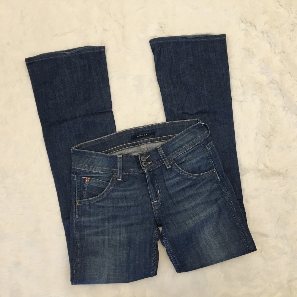 Hudson Jeans Boot Cut Med/Dark Distressed 28